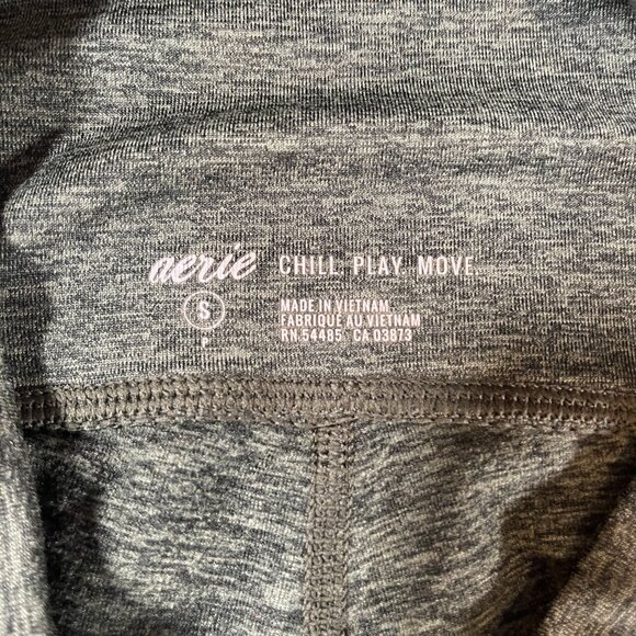 Aerie Chill Play Move Heathered Green Warm Legging with Pockets - Size Small - Picture 6 of 8